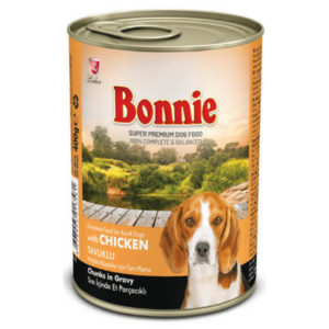 Bonnie Parça Etli Tavuklu Köpek Konservesi 400 gr